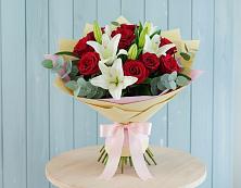 Букет цветов из:  Лилии и Розы в Будановке