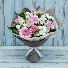 Букет цветов из:  Герберы, Альстромерии и Хризантемы #REPLACE_PRED# Будановке