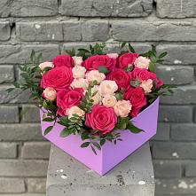 Цветочная композиция из Розы в коробке в Будановке