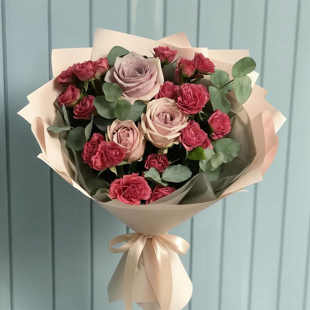 Букет цветов из: Гвоздики и Розы в Будановке
