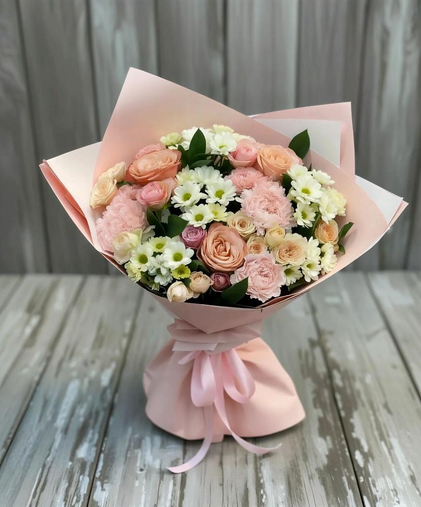 Букет цветов из: Гвоздики, Розы и Хризантемы в Будановке