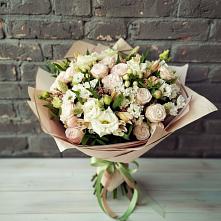Букет цветов из:  Альстромерии, Розы и Хризантемы в Будановке