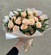 Букет Кремовые розы Латте в Будановке