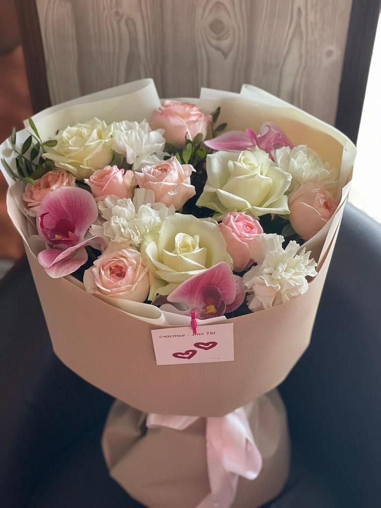 Букет цветов из: Орхидеи, Розы и Гвоздики в Будановке