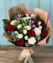 Букет цветов из:  Розы и Альстромерии в Будановке
