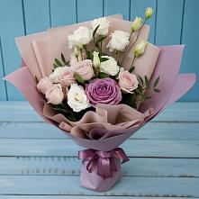 Букет цветов из:  Розы и Лизиантусы в Будановке