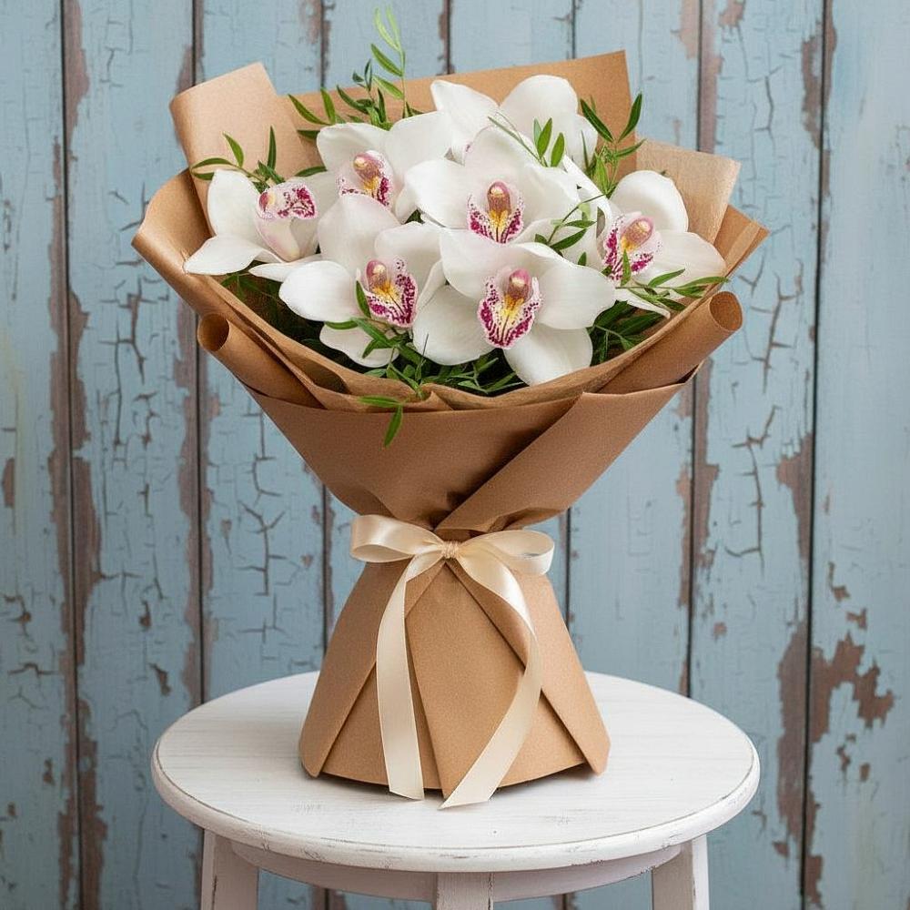 Букет цветов из: Орхидеи и Розы в Будановке