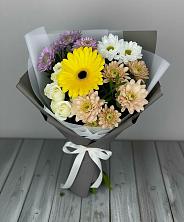 Букет цветов из:  Розы, Герберы и Хризантемы в Будановке