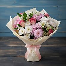Букет цветов из:  Хризантемы, Альстромерии и Розы в Будановке
