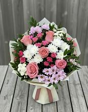 Букет цветов из:  Альстромерии, Гвоздики, Розы и Хризантемы #REPLACE_PRED# Будановке