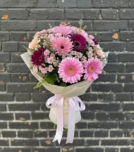 Букет цветов из:  Герберы и Хризантемы #REPLACE_PRED# Будановке