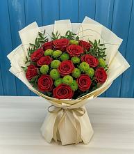 Букет цветов из:  Розы и Хризантемы в Будановке