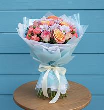 Букет цветов из:  Хризантемы и Розы в Будановке