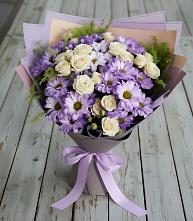 Букет цветов из:  Хризантемы и Розы в Будановке