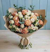 Букет цветов из:  Альстромерии и Розы в Будановке